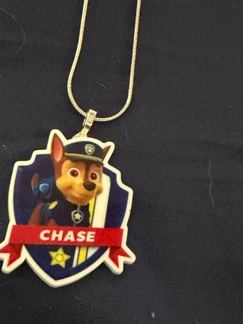 Paw Patrol Chase Pendant Necklace - Blue/Red